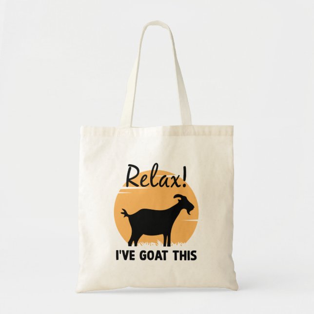 Relax I’ve Goat This Tote Bag (Front)