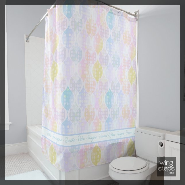 Relax Imagine Dream Polka Dot Ogee Pink Blue Yello (Creator Uploaded)