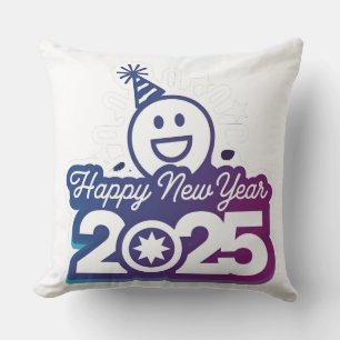 Relax into the New Year 2025 Throw Pillow