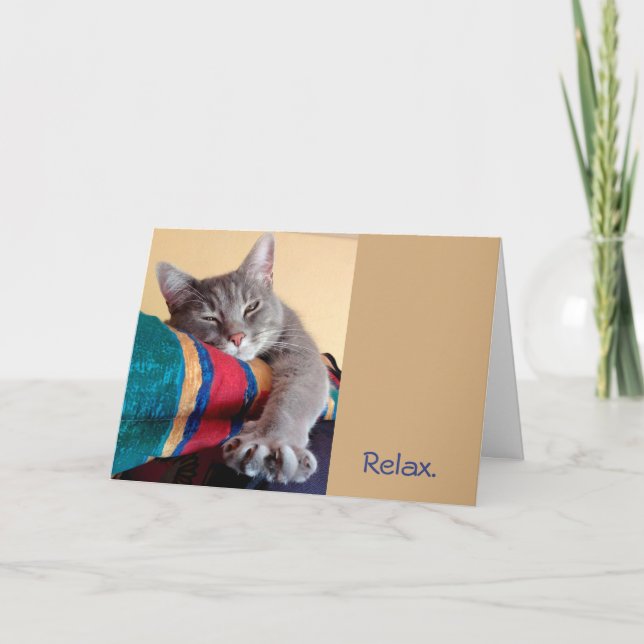 Relax...It's a Cat Themed Farewell Retirement Card (Front)