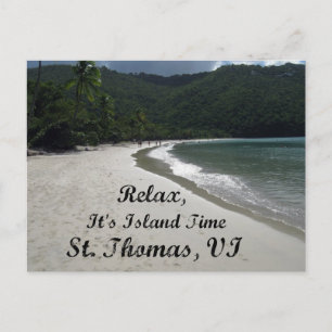 Relax, it's island time, St. Thomas VI Postcard