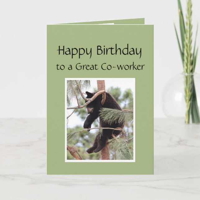 Relax it's Your Birthday Bear for Great Co-worker Card (Front)