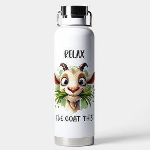RELAX I'VE GOAT THIS FUNNY SAYING WATER BOTTLE