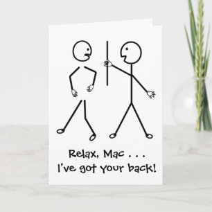 Relax, I've Got Your Back - Get Well Soon Card