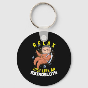 Relax Just Like An Astronaut Sloth Keychain