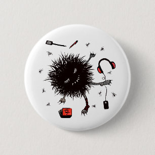 Relax Lazy Monster Cute Funny 2 Inch Round Button