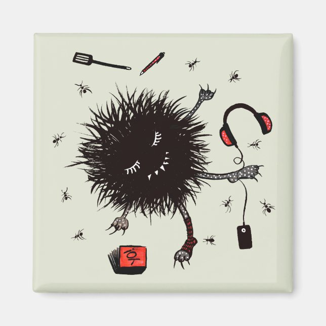 Relax Lazy Monster Cute Funny Magnet (Front)