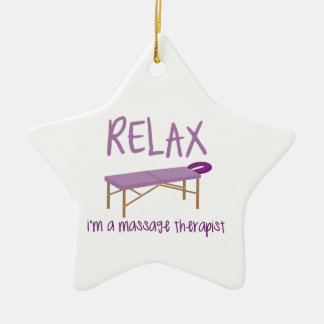 Relax Massage Table Ceramic Ornament