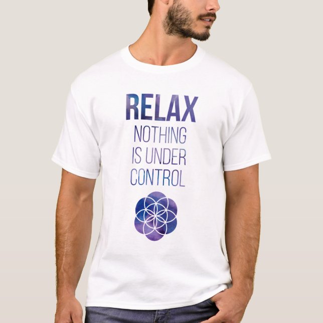 Relax Mindfulness Buddha Quote T-Shirt (Front)