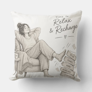 Relax mod throw pillow