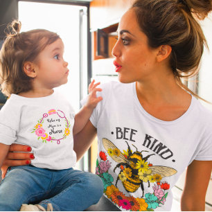 Relax My Mom Is A Nurse Floral Stethoscope Baby T-Shirt