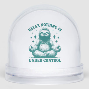 Relax Nothing Is Under Control Sloth Yoga Snowglobe