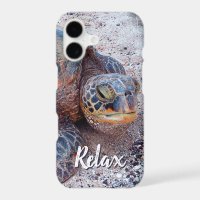 Relax Quote Hawaii Honu Sea Turtle Close-up Photo