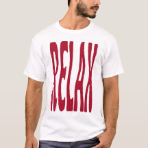 Relax Red Retro Wavy Typography Aesthetic Art