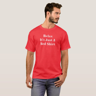 Relax Red Shirt Men's Basic Dark T-Shirt