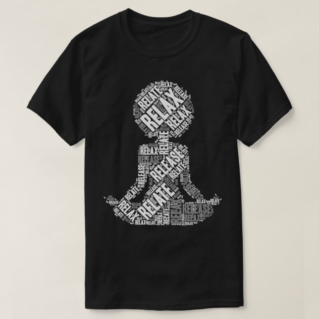 Relax Relate Release Afro Yoga  T-Shirt (Design Front)