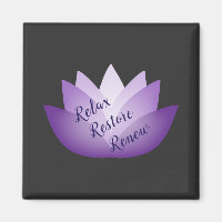 Relax Restore Renew Purple Lotus Flower