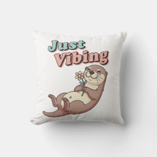 Relax Retro Otter Square Comfort Pillow