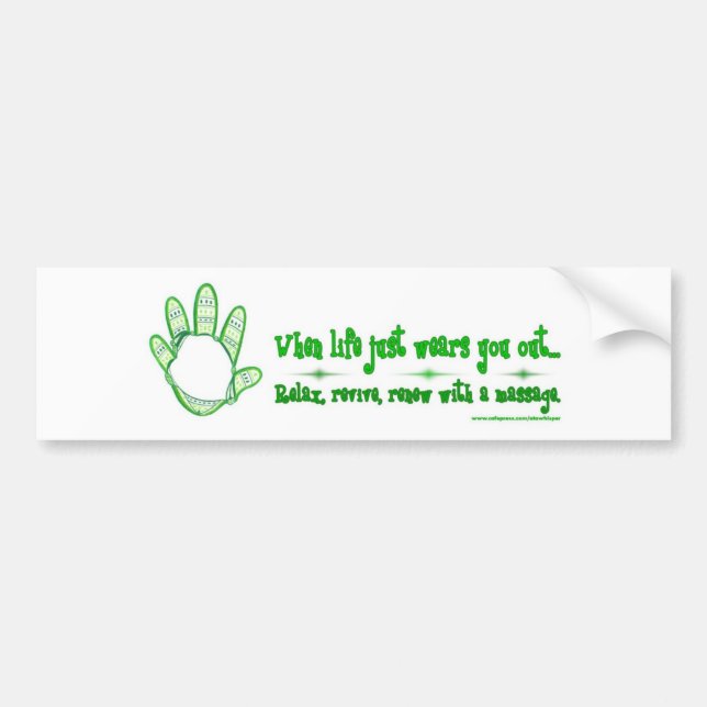 Relax, Revive, Renew Bumper Sticker (Front)