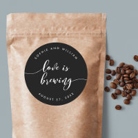 Relax Script Love is Brewing Custom Colour Wedding