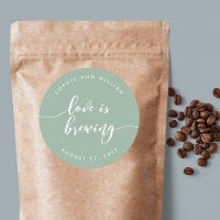 Relax Script Love is Brewing Custom Colour Wedding