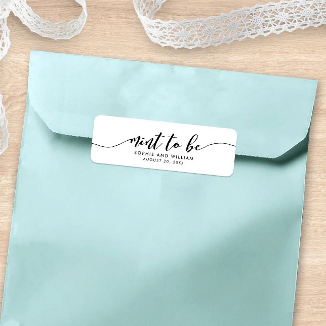Relax Script Mint to Be Wedding Favour Label (Creator Uploaded)