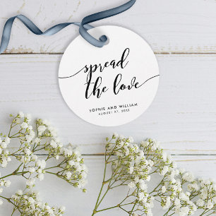 Relax Script Spread the Love Wedding Favour Tags