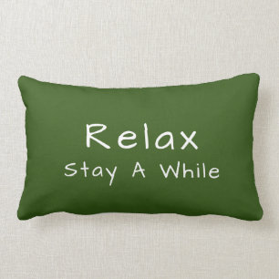 Relax Stay Words Funny Summer Typography Colours Lumbar Pillow