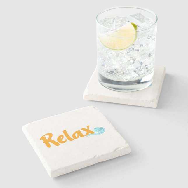 Relax Stone Coaster (Side)