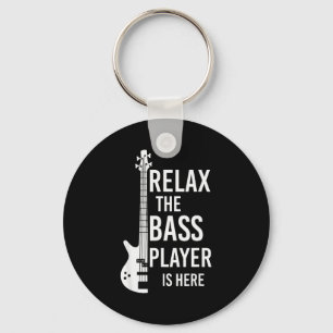 Relax The B Player Is Here B Guitar  Keychain