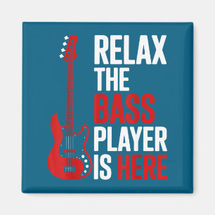Relax The B Player Is Here Retro Guitar Musician F Magnet