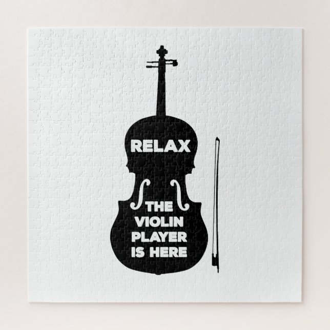 Relax The Violin Player is Here Jigsaw Puzzle (Vertical)