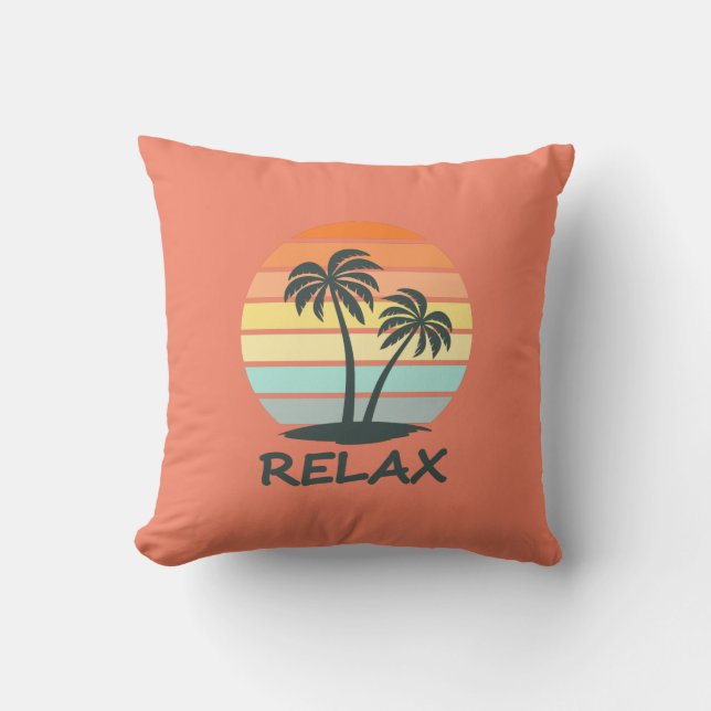 Relax Throw Pillow (Front)