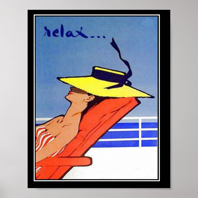 Relax Travel Poster vintage (Devant)