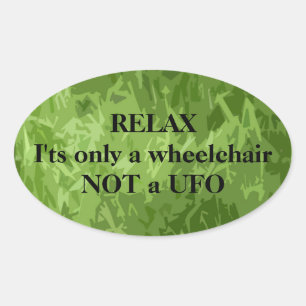 Relax, Wheelchair Oval Sticker