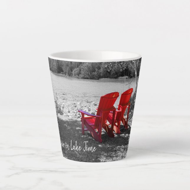 Relax you're on Lake Time Latte Mug (Front)