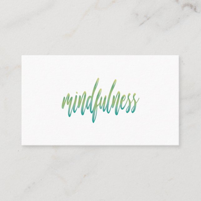 Relaxation and Mindful Person's Personalized Business Card (Front)