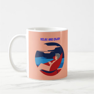 Relaxed and Lazy Attitude Graphic Design Coffee Mug