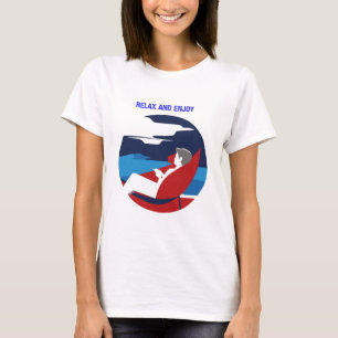 Relaxed and Lazy Attitude Graphic Design T-Shirt