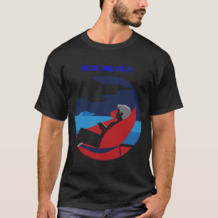 Relaxed and Lazy Attitude Graphic Design T-Shirt