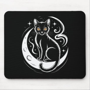 Relaxed Cat Lotus Flower Yoga Meditation Tee _1  Mouse Pad