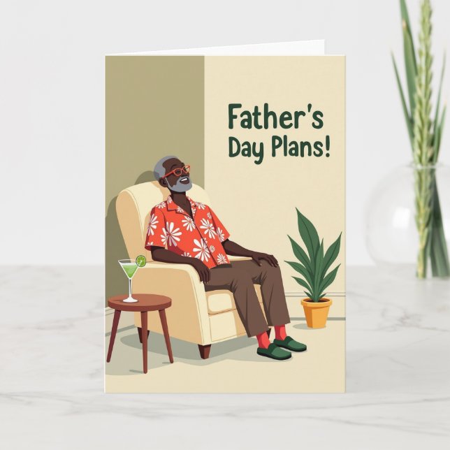 Relaxed Fathers Day Card (Front)