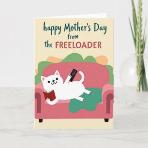 Relaxed Feline Mothers Card