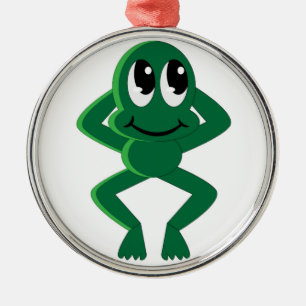 RELAXED FROG METAL ORNAMENT