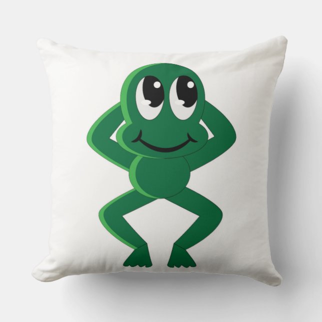 RELAXED FROG THROW PILLOW (Front)