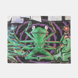 Relaxed Frog With Eight Arms Doormat