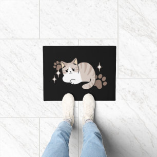 Relaxed & Lazy Vibes for Cat Lovers Design Doormat