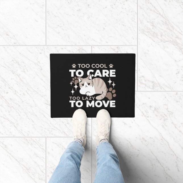 Relaxed & Lazy Vibes for Cat Lovers Design Doormat (Indoor)