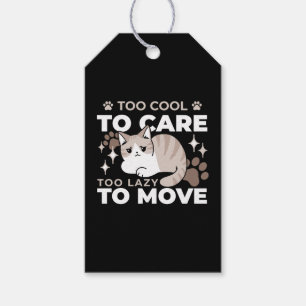 Relaxed & Lazy Vibes for Cat Lovers Design Gift Tags
