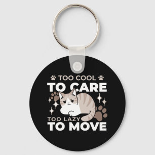 Relaxed & Lazy Vibes for Cat Lovers Design Keychain